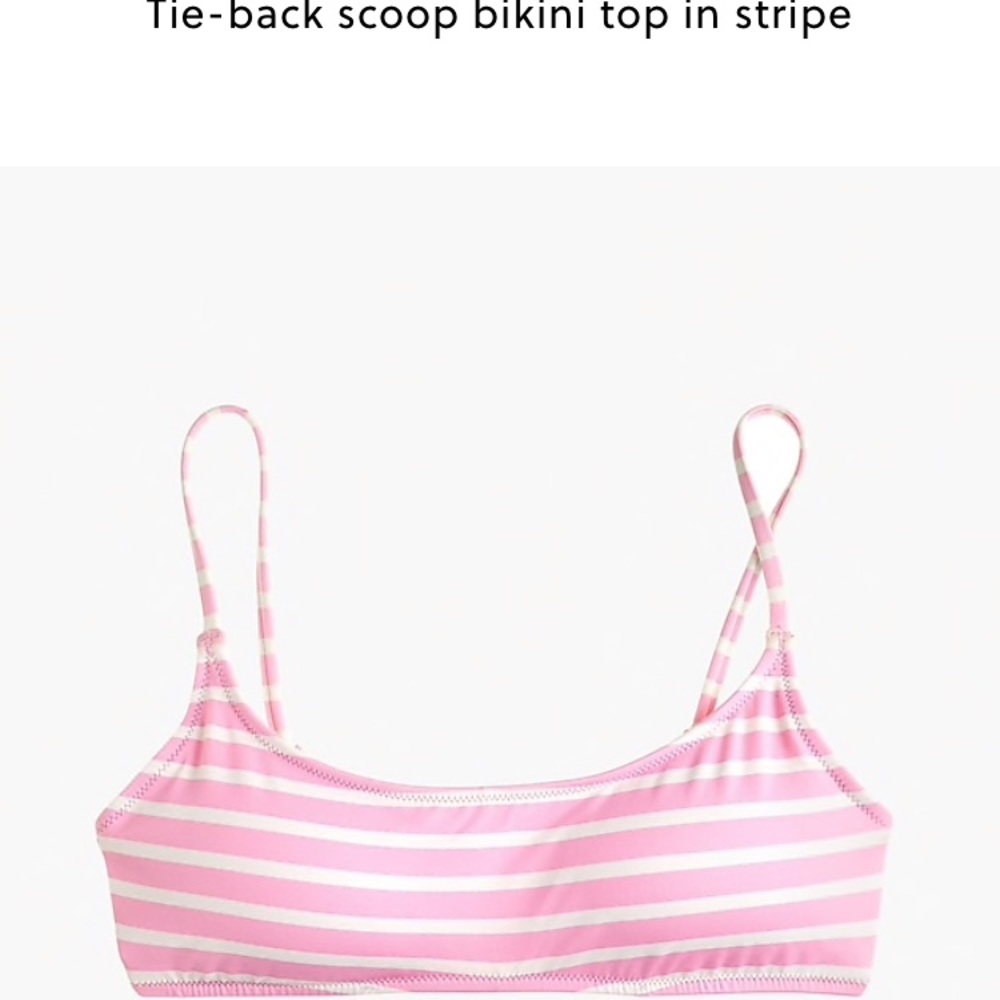 J. Crew Tie-back bikini top in stripe